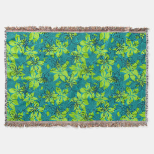 Olowalu Hibiscus Hawaiian Camo Wurfdecken Decke