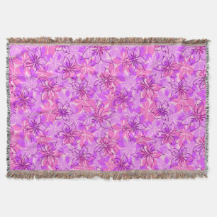 Olowalu Hibiscus Hawaiian Camo Wurfdecken Decke