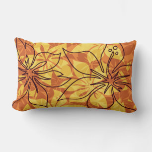 Olowalu Hibiscus Hawaiian Reversible-Lenden-Kissen Lendenkissen