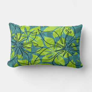 Olowalu Hibiscus Hawaiian Reversible-Lendenkissen Lendenkissen