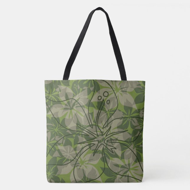 Olowalu Hibiskus Hawaiian Camouflage Beach Bag Tasche (Vorderseite)