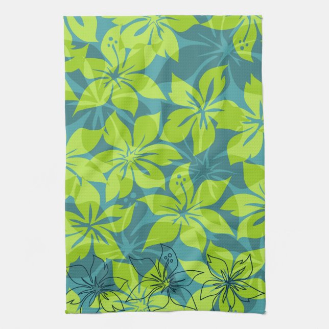Olowalu Hibiskus Hawaiian Kittuch Küchentuch (Vertikal)