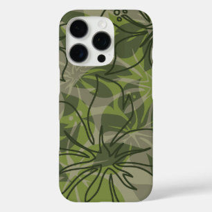 Olowalu Hibiskus Hawaiianische Camouflage Olivenöl iPhone 16 Pro Hülle