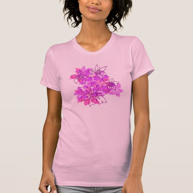 Olowalu Hibiskus Hawaiianische Camouflage T-Shirts (Vorderseite)