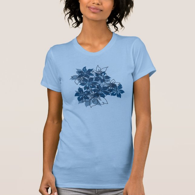 Olowalu Hibiskus Hawaiianische Camouflage T-Shirts (Vorderseite)