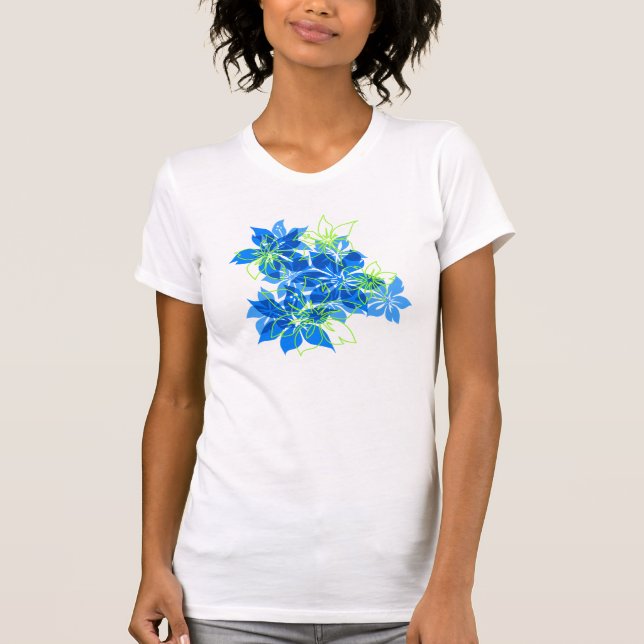 Olowalu Hibiskus Hawaiianische Camouflage T-Shirts (Vorderseite)
