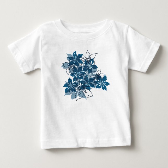 Olowalu Hibiskus Hawaiianische Camouflage Tropisch Baby T-shirt (Vorderseite)