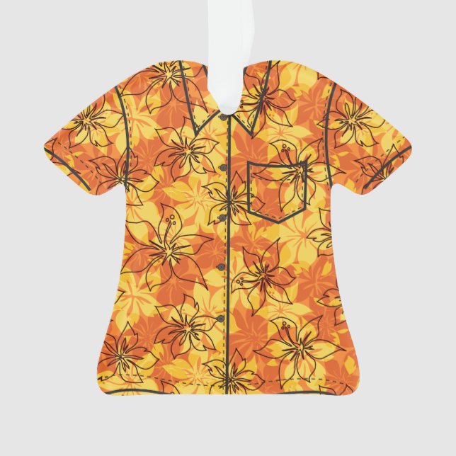 Olowalu Hibiskus-hawaiisches Camouflage-Aloha Ornament (Vorderseite)