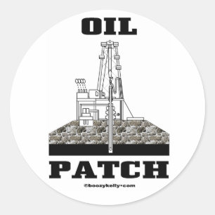 Ölpflaster, Ölfeldröster Runder Aufkleber