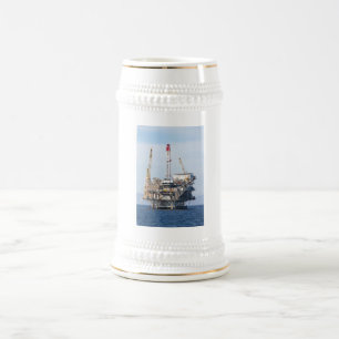 Ölplattform Bierglas