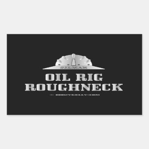 Ölplattform-Raubein, Gas, Redneck, Ölfeld-Abfall Rechteckiger Aufkleber