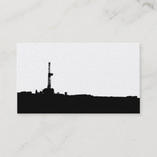 Ölplattform-Silhouette Visitenkarte