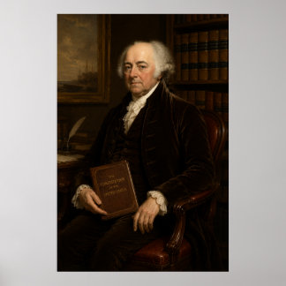Ölporträt-Gemälde von John Adams | Gründervater Poster