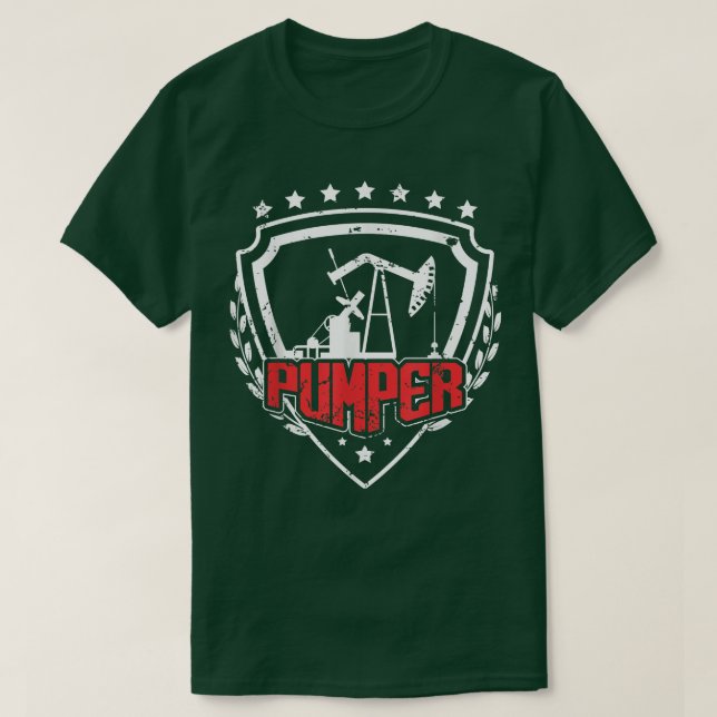 Ölpumpenöl, Ölfeld und Ölfeld  T-Shirt (Design vorne)