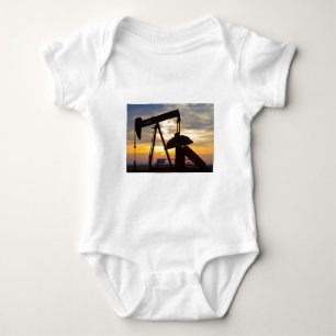 Ölquelle-Pumpen-Jack-Sonnenaufgang Baby Strampler