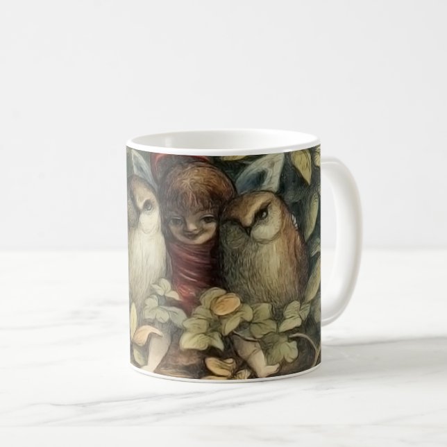 Öls und Elf Fairies - Illustration zur Natur Kaffeetasse (VorderseiteRechts)