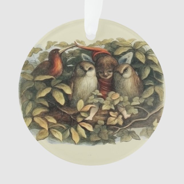 Öls und Elf Fairies - Illustration zur Natur Ornament (Vorderseite)