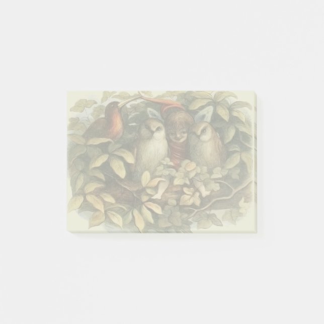 Öls und Elf Fairies - Illustration zur Natur Post-it Klebezettel (Vorderseite)