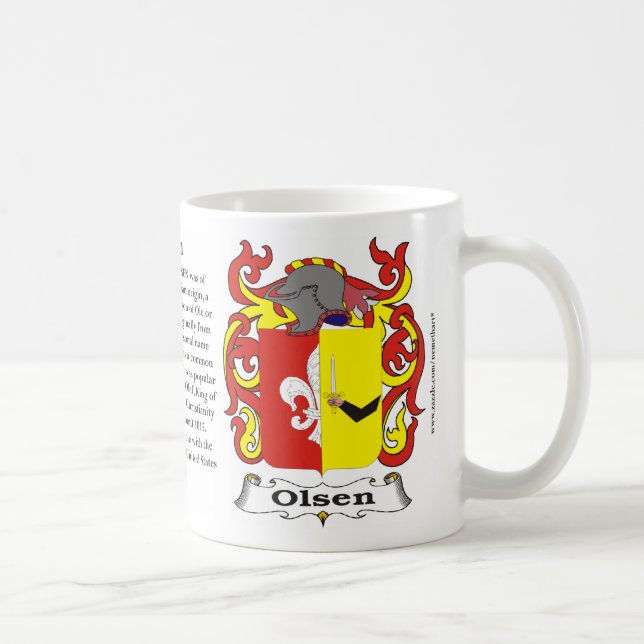 Olsen-Familien-Wappen Tasse (Rechts)