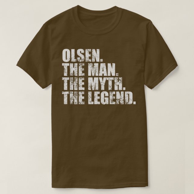 Olsen Olsen Familienname Olsen Nachname Olsen Surn T-Shirt (Design vorne)