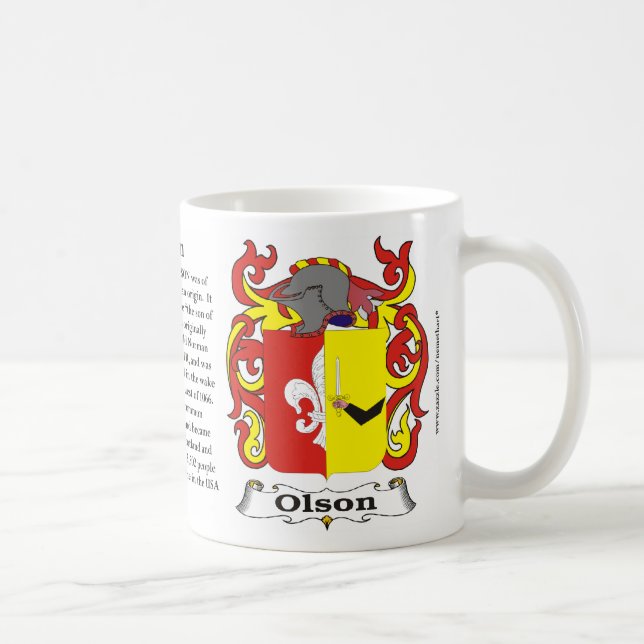 Olson-Familien-Wappen Tasse (Rechts)