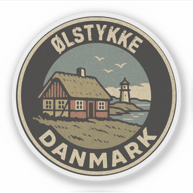 Ølstykke, Dänemark Danmark Aufkleber (Vorderseite)