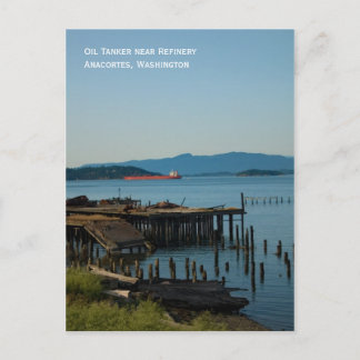 Öltanker und verbrochene Dockkarte Postkarte