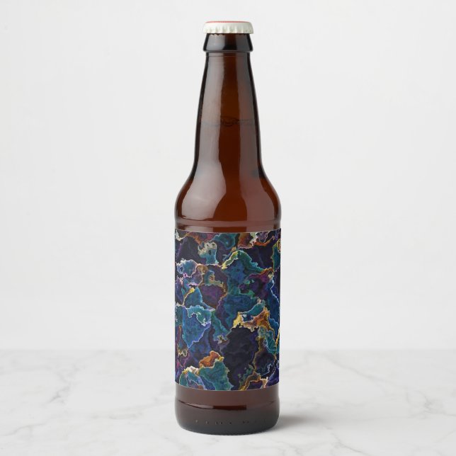 Ölteppich Bierflaschenetikett (Vorderseite)