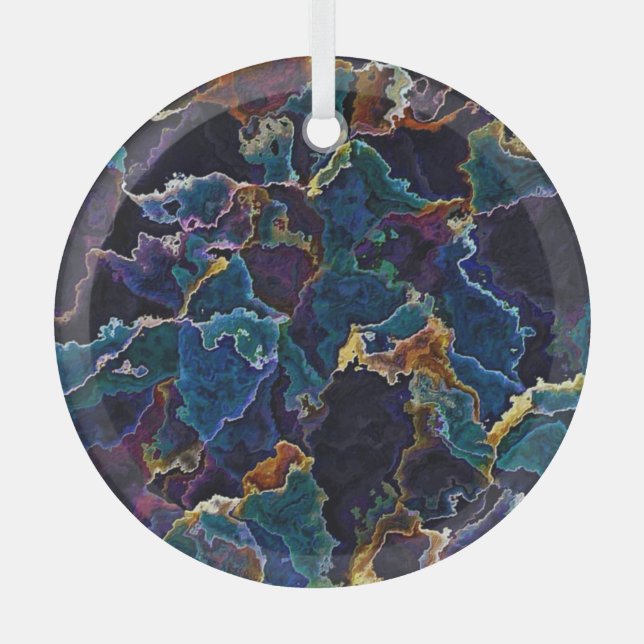 Ölteppich Ornament Aus Glas (Vorderseite)
