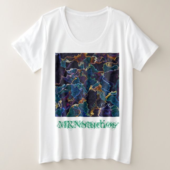 Ölteppich Plus großer T - Shirt (Design vorne)