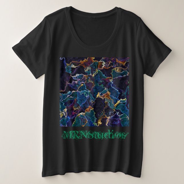 Ölteppich Plus großer T - Shirt (Design vorne)