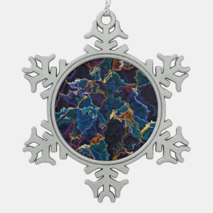 Ölteppich Schneeflocken Zinn-Ornament