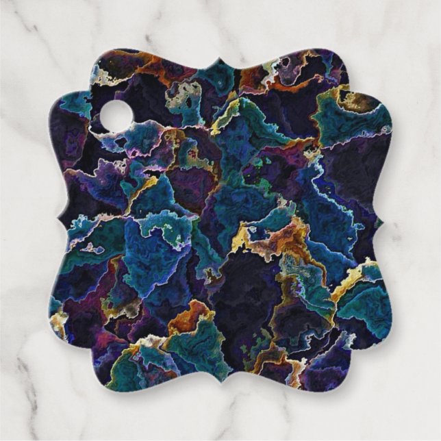 Ölteppiche Geschenkanhänger (Vorderseite)