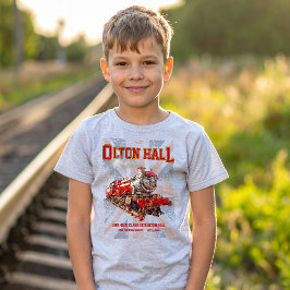 Olton Hall Vintag Steam Train English Locomotive T-Shirt