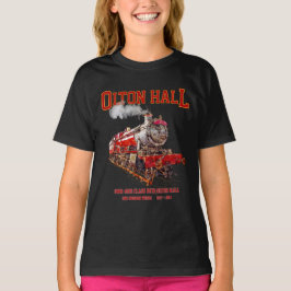 Olton Hall Vintag Steam Train English Locomotive T-Shirt