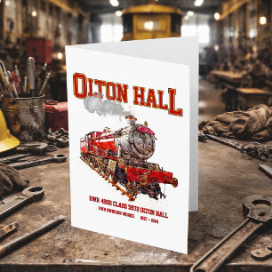 Olton Hall Vintage-Dampflokomotive Dankeskarte