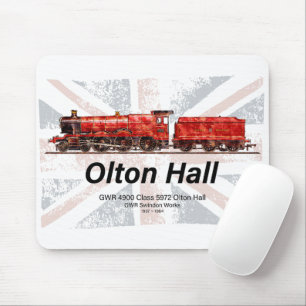 Olton Hall Vintage-Dampflokomotive Mousepad