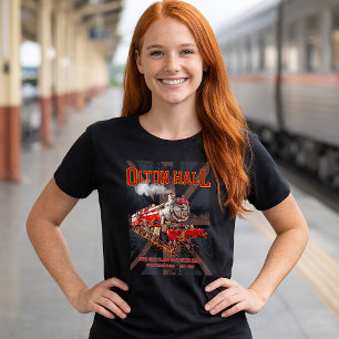 Olton Hall Vintage-Dampflokomotive T-Shirt