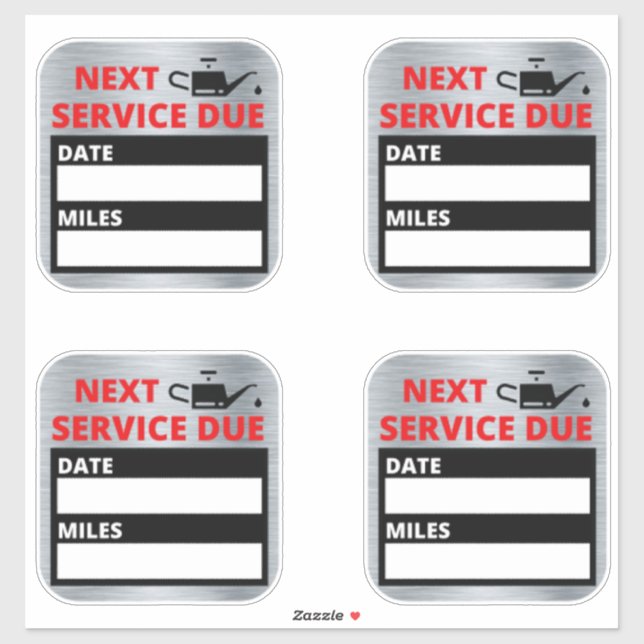 Ölwechsel, nächste Erinnerung Aufkleber (Blatt)