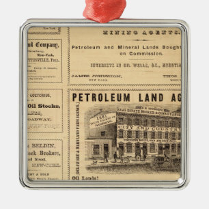 Ölwerbung in New York und Pennsylvania Silbernes Ornament