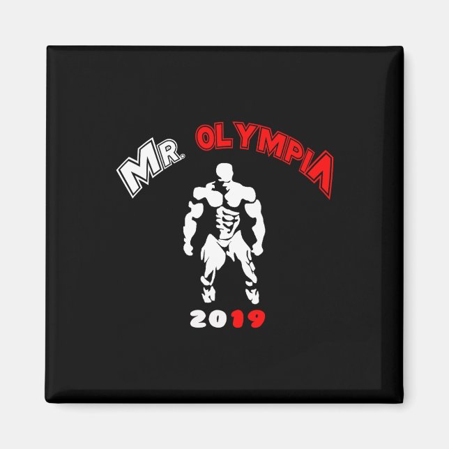 Olympia 2019 Gym Bodybuilding Fitness Workout Magnet (Vorne)