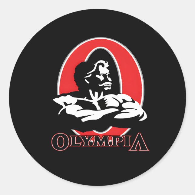 Olympia Bodybuilding Fitness Gym Runder Aufkleber (Vorderseite)