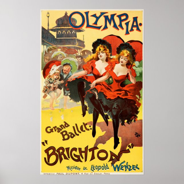 OLYMPIA BRIGHTON Grand Ballet Französische Theater Poster (Vorne)
