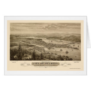 Olympia, carte panoramique de WA - 1879
