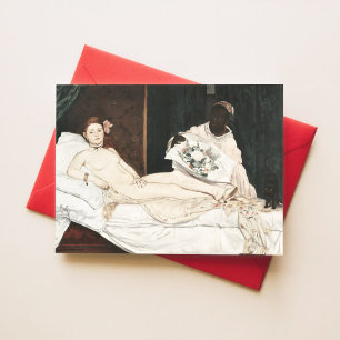 Olympia Edouard Manet Klassische französische Male Postkarte
