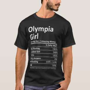 Olympia Girl Wa Washington Funny City Zuhause Root T-Shirt