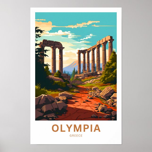Olympia Greece Travel Print Poster (Vorne)