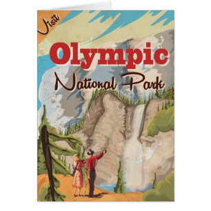 Olympia-Nationalpark Vintage-Reiseposter