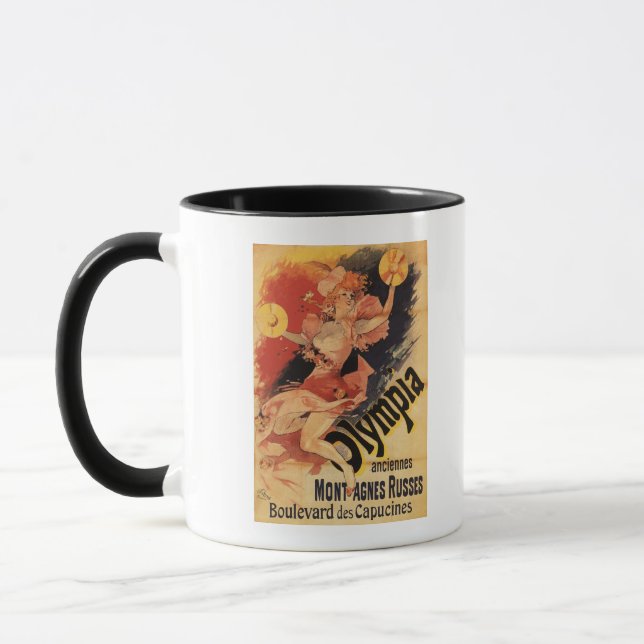Olympia Nightclub Girl Crashing Cymbals Tasse (Links)