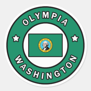 Olympia Washington Runder Aufkleber